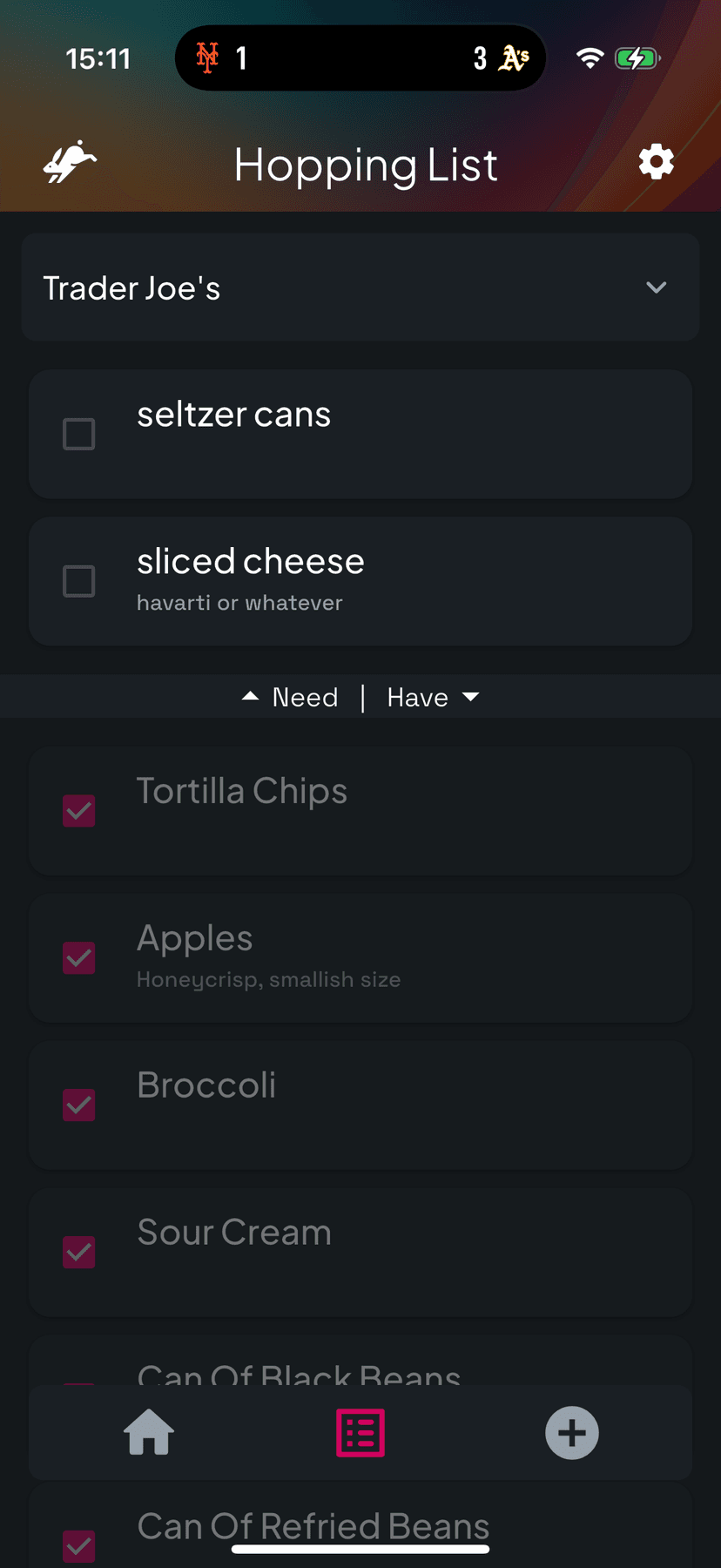 Trader Joe's Shopping List
